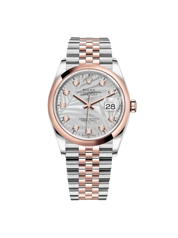 Rolex  Datejust 36mm 126201 Silver Palm Motif Dial