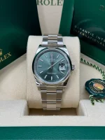 Rolex  Datejust 36mm 126200 Mint Green Dial Stainless Steel Oyster Bracelet Watch
