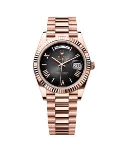 Rolex  Day-Date "President" 40mm Everose Gold Slate Roman Ombre "Smoke" Dial - 228235