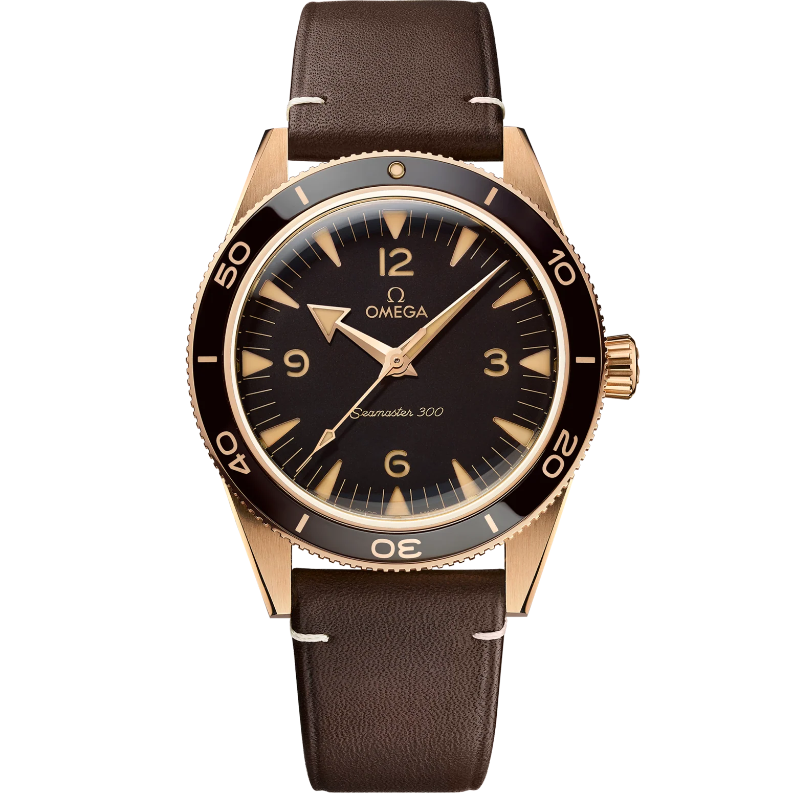 Omega Seamaster 300 41mm Brown Dial Bronze Gold Strap 234.92.41.21.10.001
