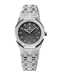 Audemars Piguet Royal Oak Frosted Gold Quartz Black dial, 33mm, 18k White gold, 67653BC.GG.1263BC.02
