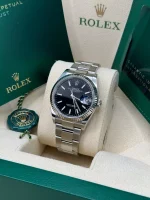 Rolex  Datejust 36mm 126234 Black Index Jubilee Stainless Steel Mens Watch