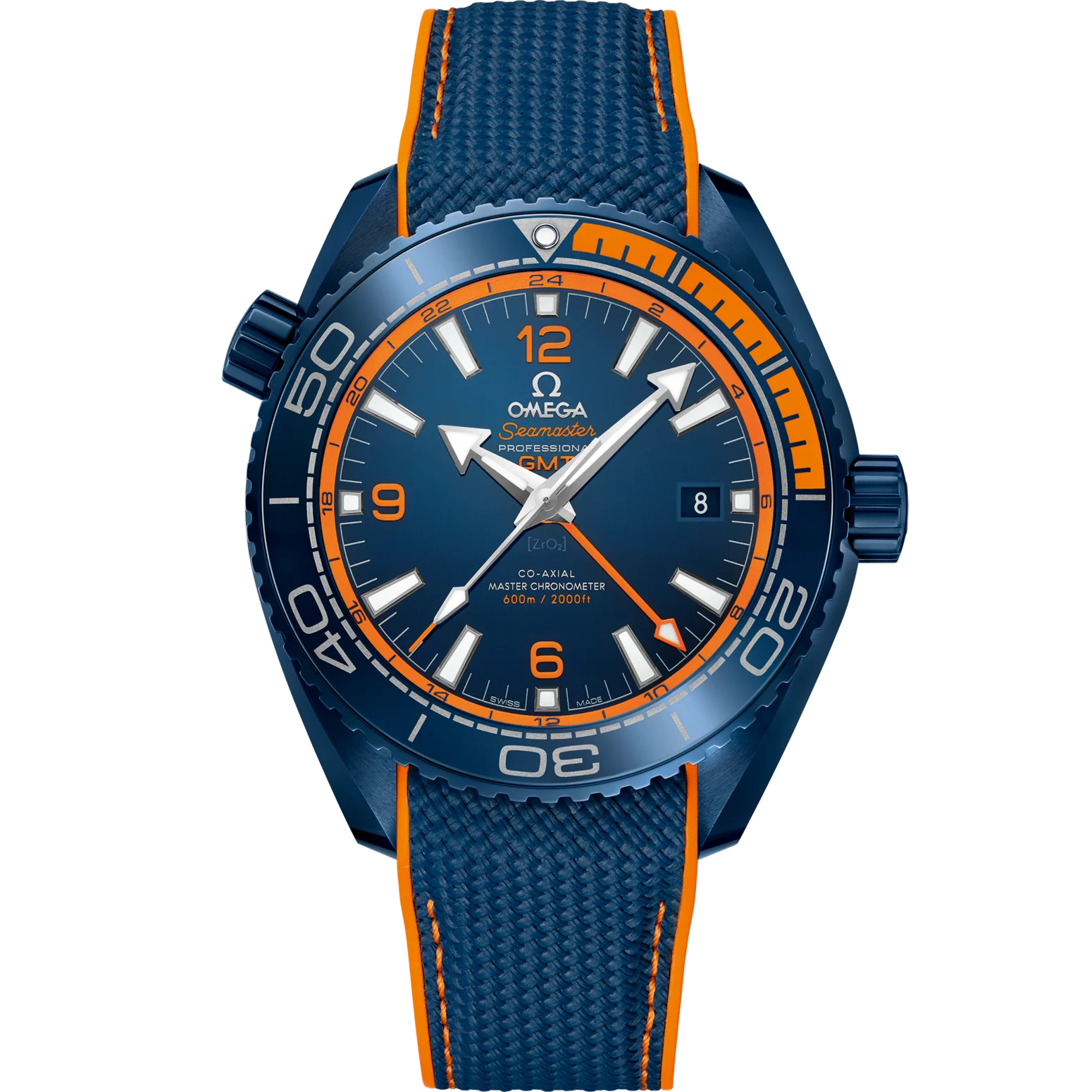 Omega Planet Ocean 600M Co-Axial Master Chronometer GMT Watch BIG BLUE 45.5mm 215.92.46.22.03.001