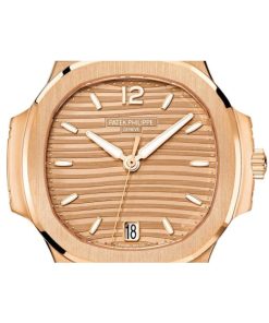 Alternative view of Patek Philippe Nautilus Rose Gold 7118-1R-010 with Golden Brown Opaline dial