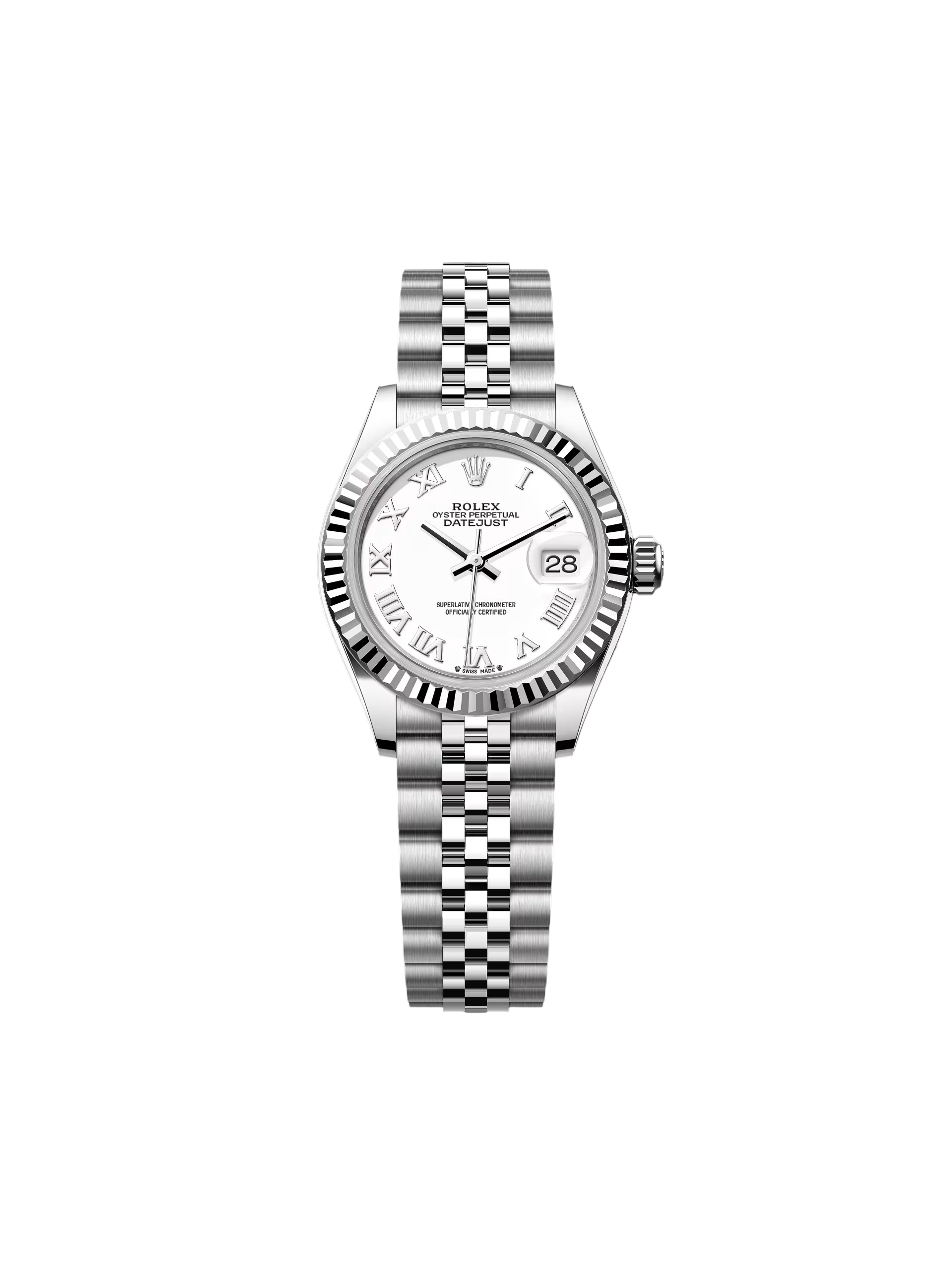 Rolex Lady-Datejust 28mm 279174 White Roman Dial Oyster Bracelet