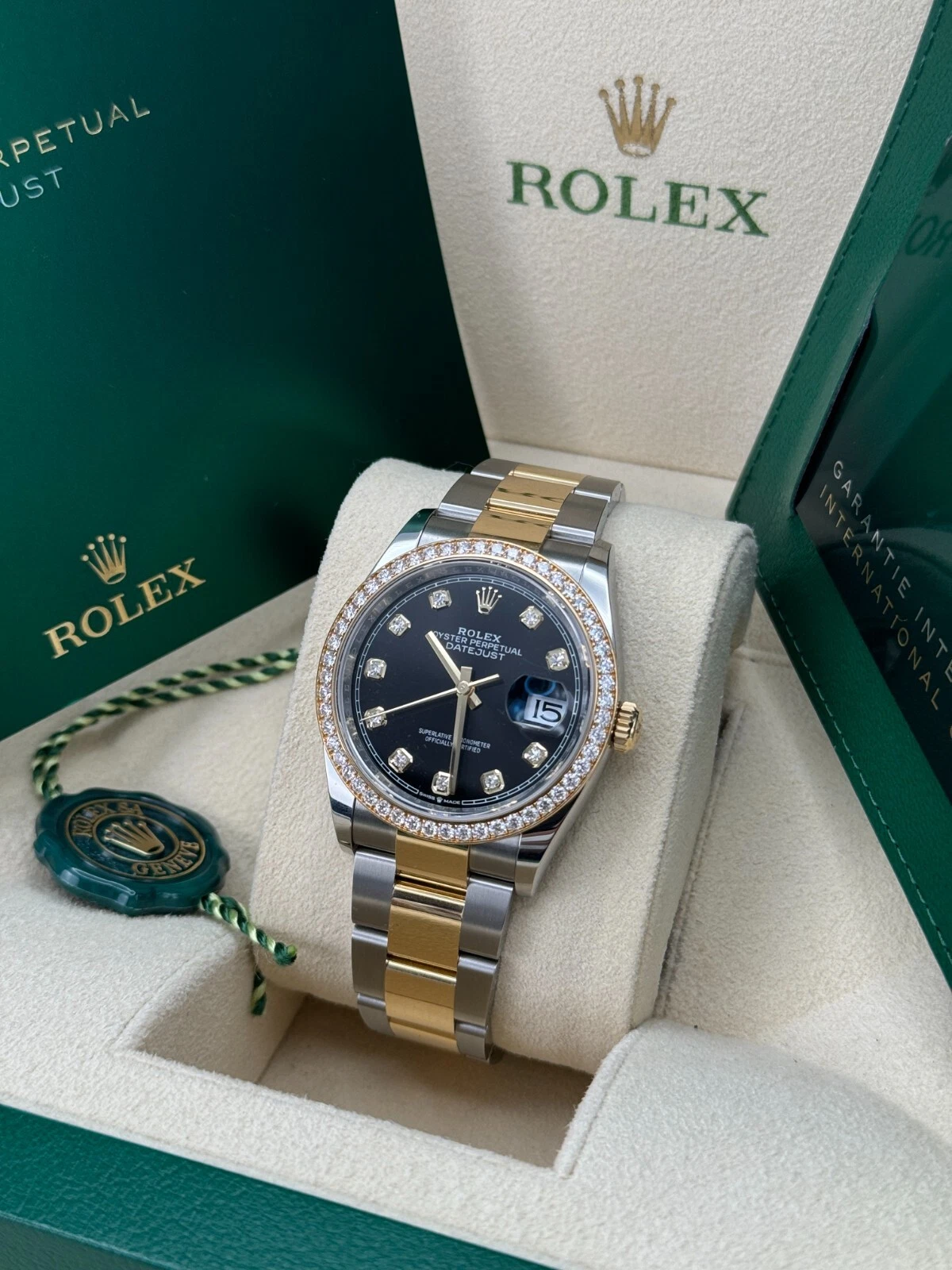 Rolex Datejust 36mm 126283 Bright Black Dial Oyster Bracelet Watch - Image 5