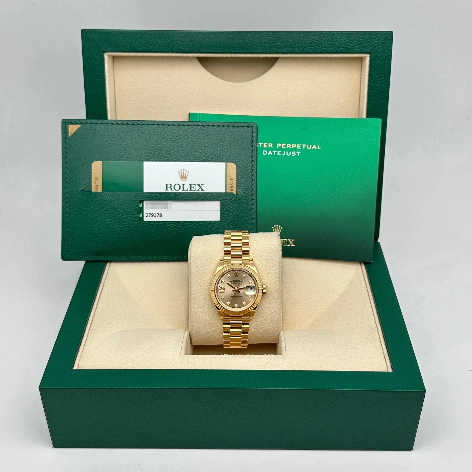 Rolex Lady-Datejust 28mm 279178 Champagne Diamond Dial - Image 11