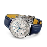 Breitling Navitimer B01 Chronograph 41 Silver Dial Blue Strap AB0139A71G1P1