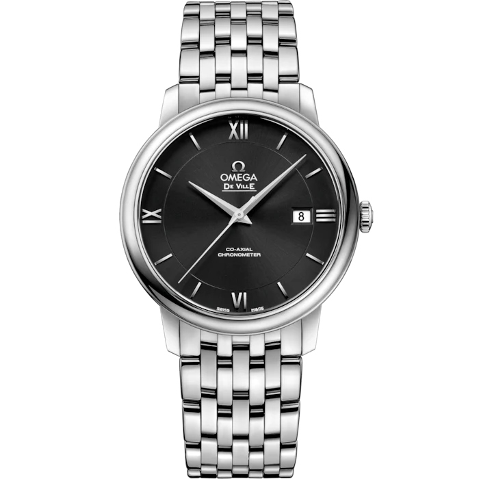 Omega De Ville Prestige 39.5mm Black Dial Stainless Steel Bracelet 424.10.40.20.01.001