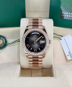 Alternative view of Rolex  Day-Date 40mm Slate Ombré Dial and Diamond Bezel 228345rbr-0025