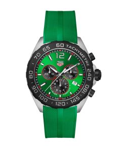 TAG Heuer Formula 1 Quartz Chronograph 200M 43mm Mens Watch Green Rubber CAZ101AP.FT8056