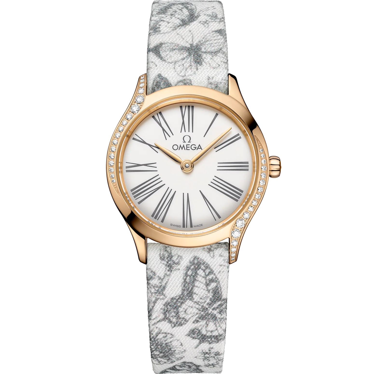 Omega De Ville Mini Trésor 26mm White Dial with Diamonds Moonshine™ 18k Rose Gold Strap 428.57.26.60.04.002