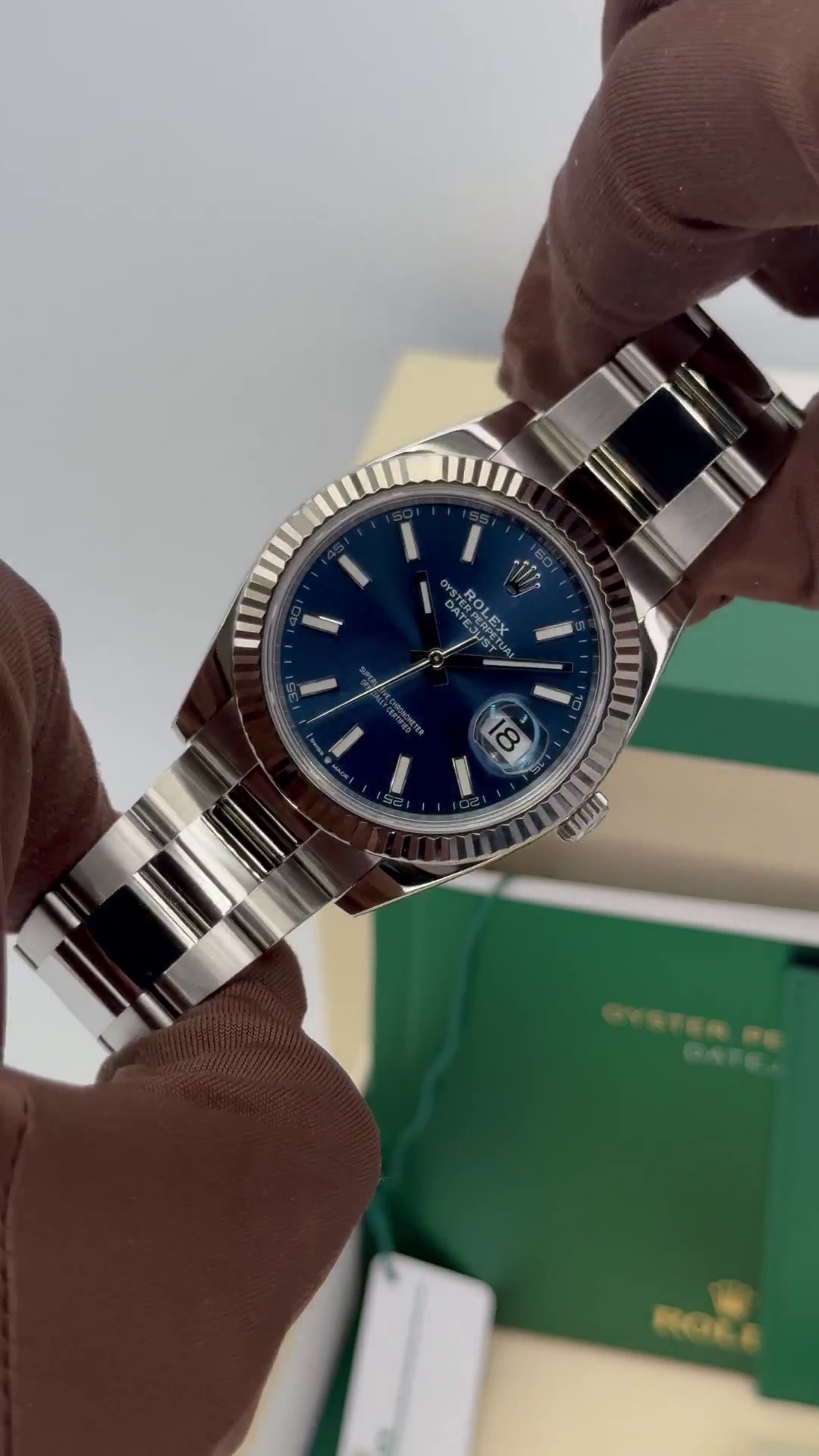 Rolex Datejust 41mm 126334 Blue Index Oyster Stainless Steel Men's Watch - Image 14