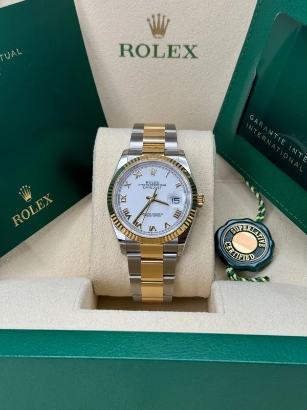 Rolex  Datejust 36mm 126233 White Dial Oyster Bracelet Watch