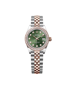 Rolex Lady-Datejust 28mm 279381RBR Green Diamond Dial Oyster Bracelet