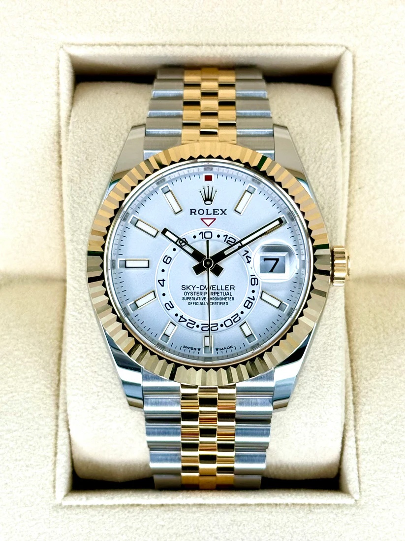 Rolex Sky-Dweller 42mm 336933-0006 Two-Tone Yellow Gold White Dial Oyster - Image 2