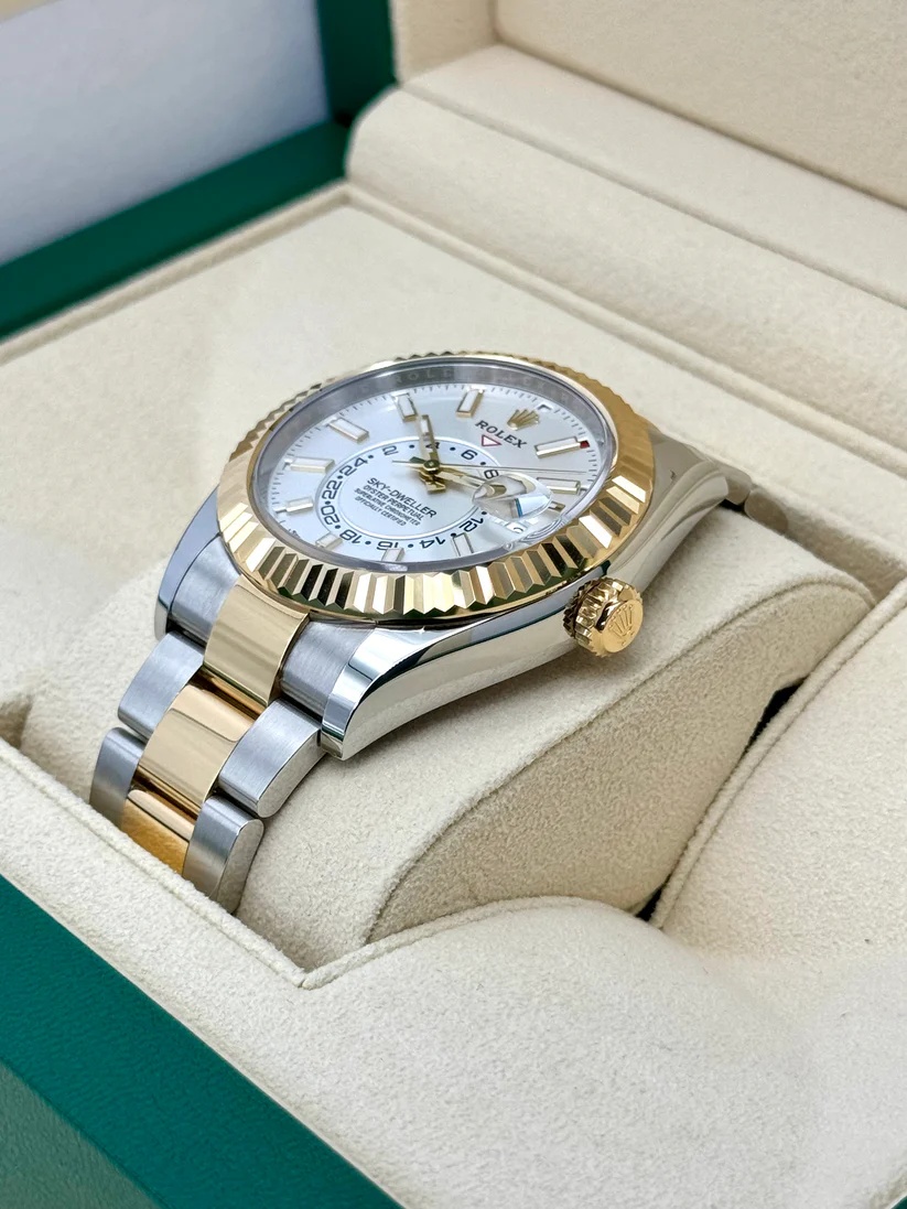 Rolex Sky-Dweller 42mm 336933-0005 Two-Tone Yellow Gold White Dial Oyster - Image 3