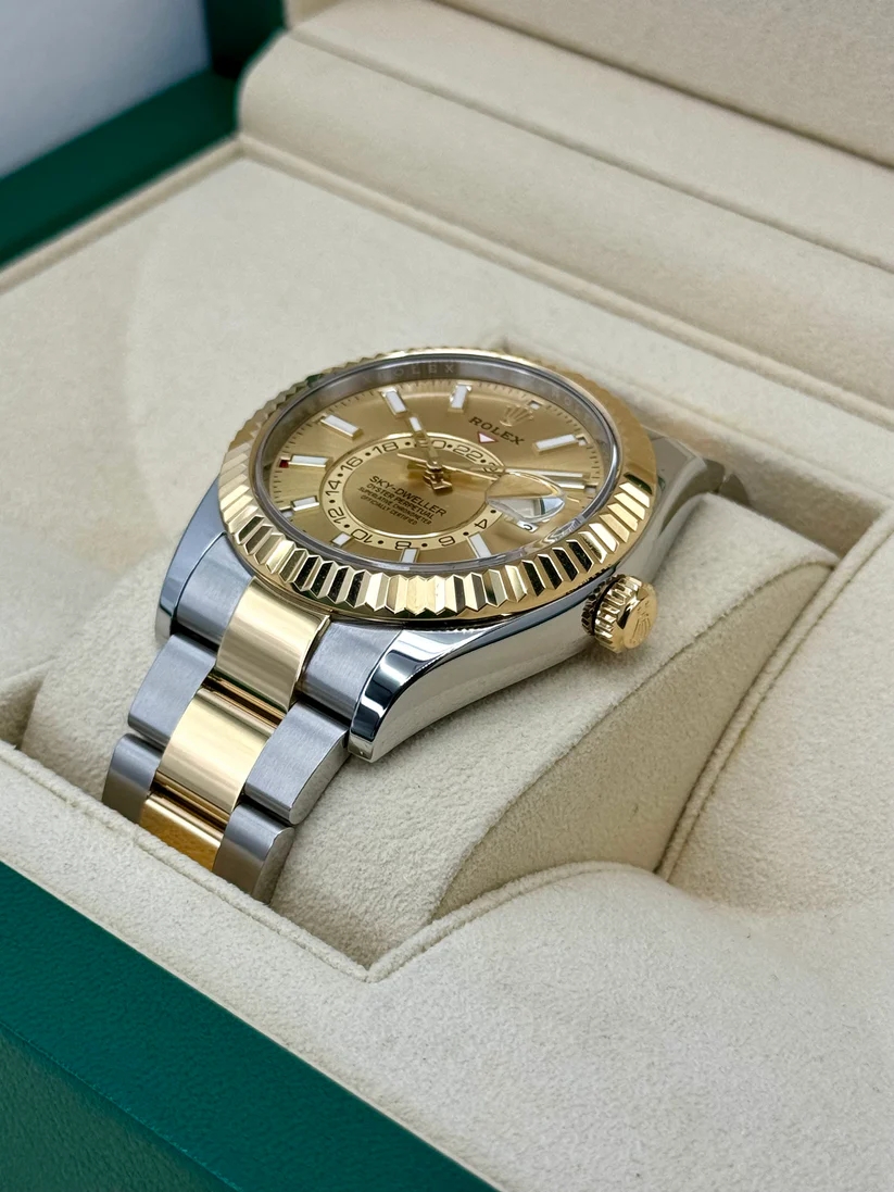 Rolex Sky-Dweller 42mm 336933-0001 Two-Tone Yellow Gold Champagne Dial Oyster - Image 3