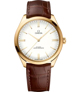 Omega De Ville Trésor 40mm White Dial 18k Yellow Gold Strap 435.53.40.21.09.001