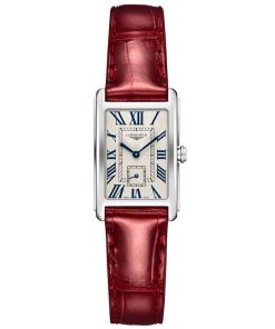 Longines Women's L52554715 DolceVita  Red Leather Watch