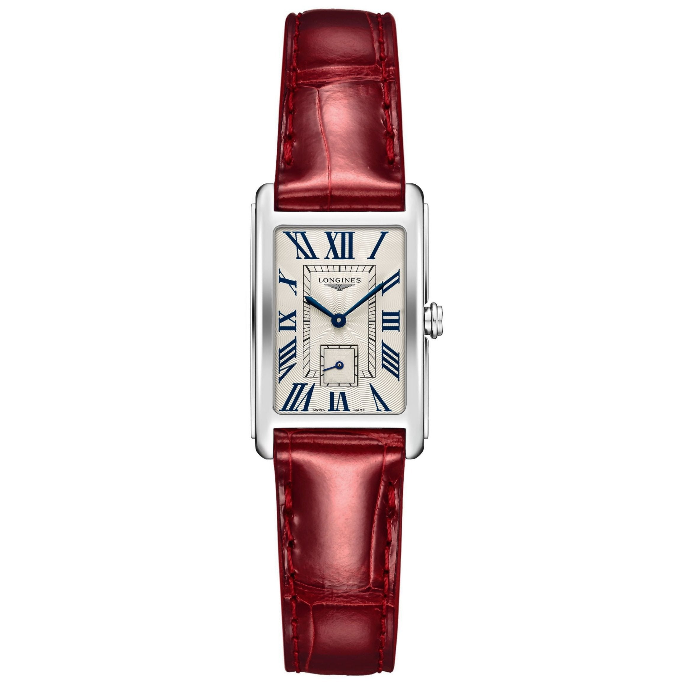 Longines Women's L52554715 DolceVita Red Leather Watch
