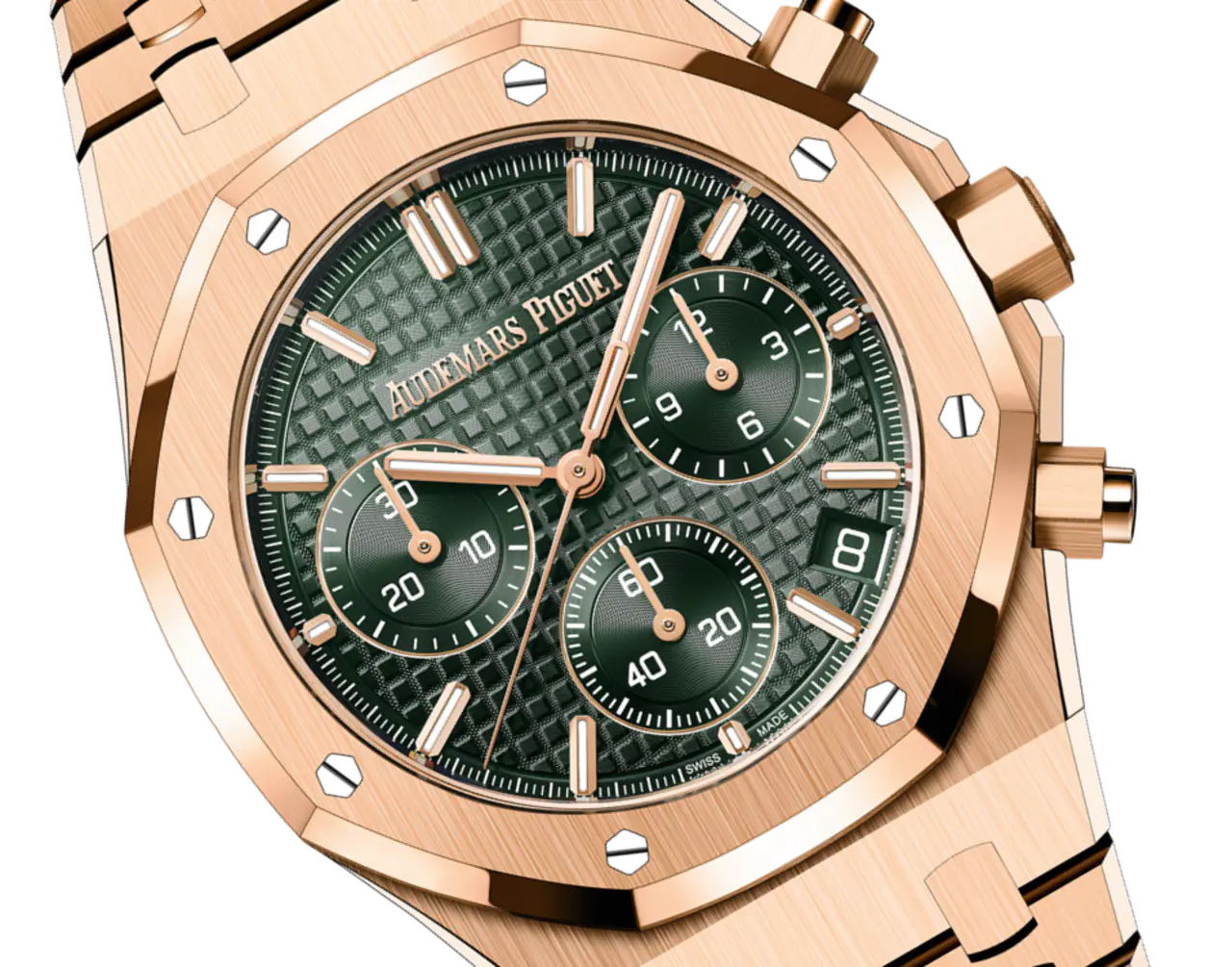 Audemars Piguet ROYAL OAK Pink Gold Khaki Green Dial CHRONOGRAPH 41mm - Image 3