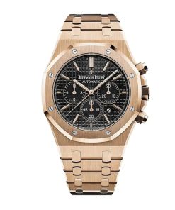 Audemars Piguet Royal Oak Chronograph 41MM Rose Gold Bracelet ?C Black Dial