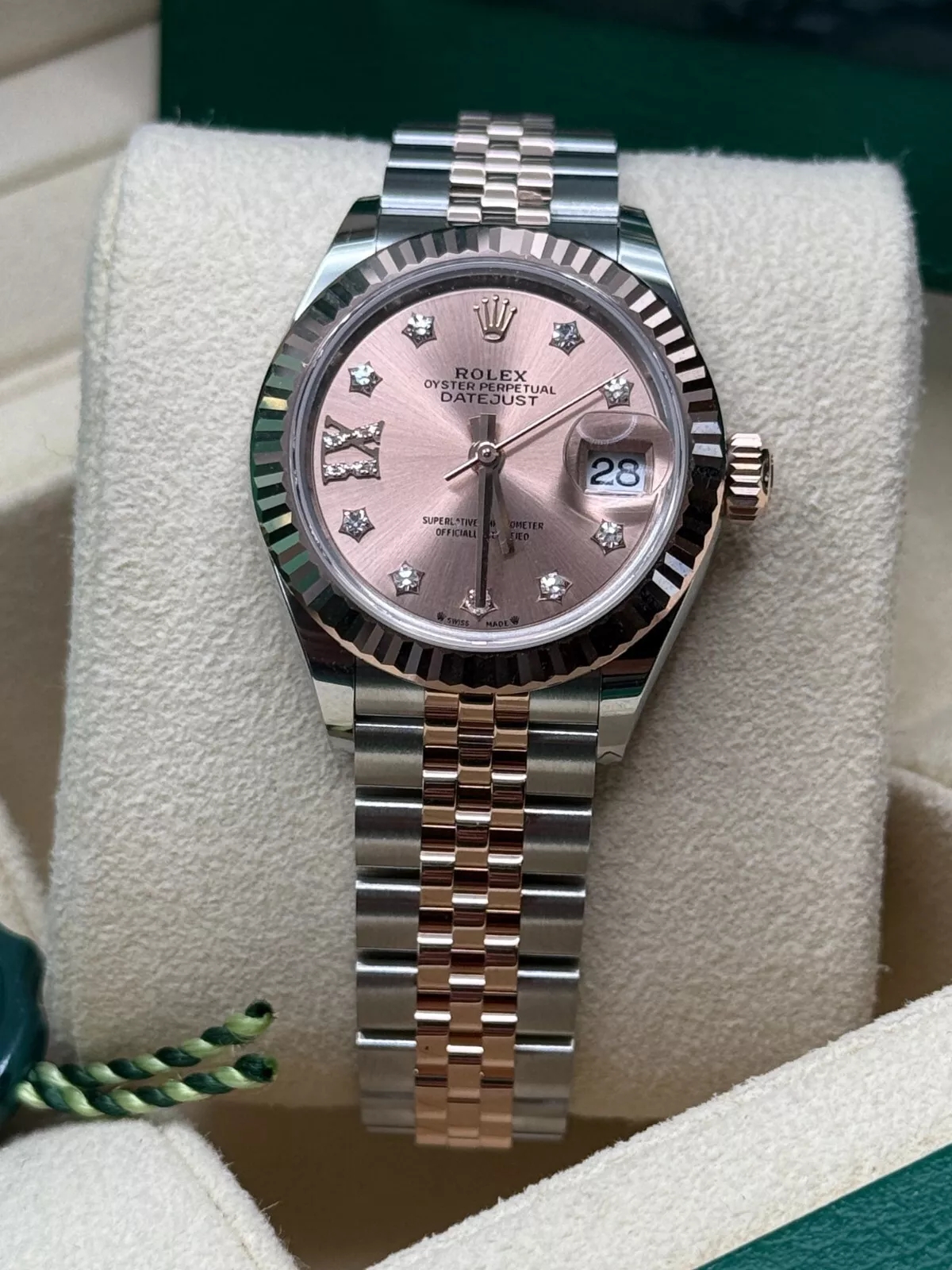 Rolex Lady-Datejust 28mm 279171 Rose-colour Diamond Set Oyster Stainless Steel and Rose Gold - Image 8