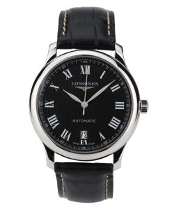 Longines Men's L2.628.4.51.7 Master Collection Black Leather Watch