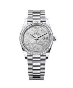 Rolex Day-Date 40mm 228396TBR-0027 Meteoriate Baguette Diamond Dial and Bezel Watch