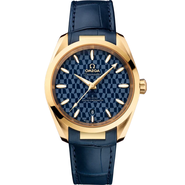 Omega Seamaster Aqua Terra 150M 38 mm Blue Dial 18k Yellow Gold Strap 522.53.38.20.03.001
