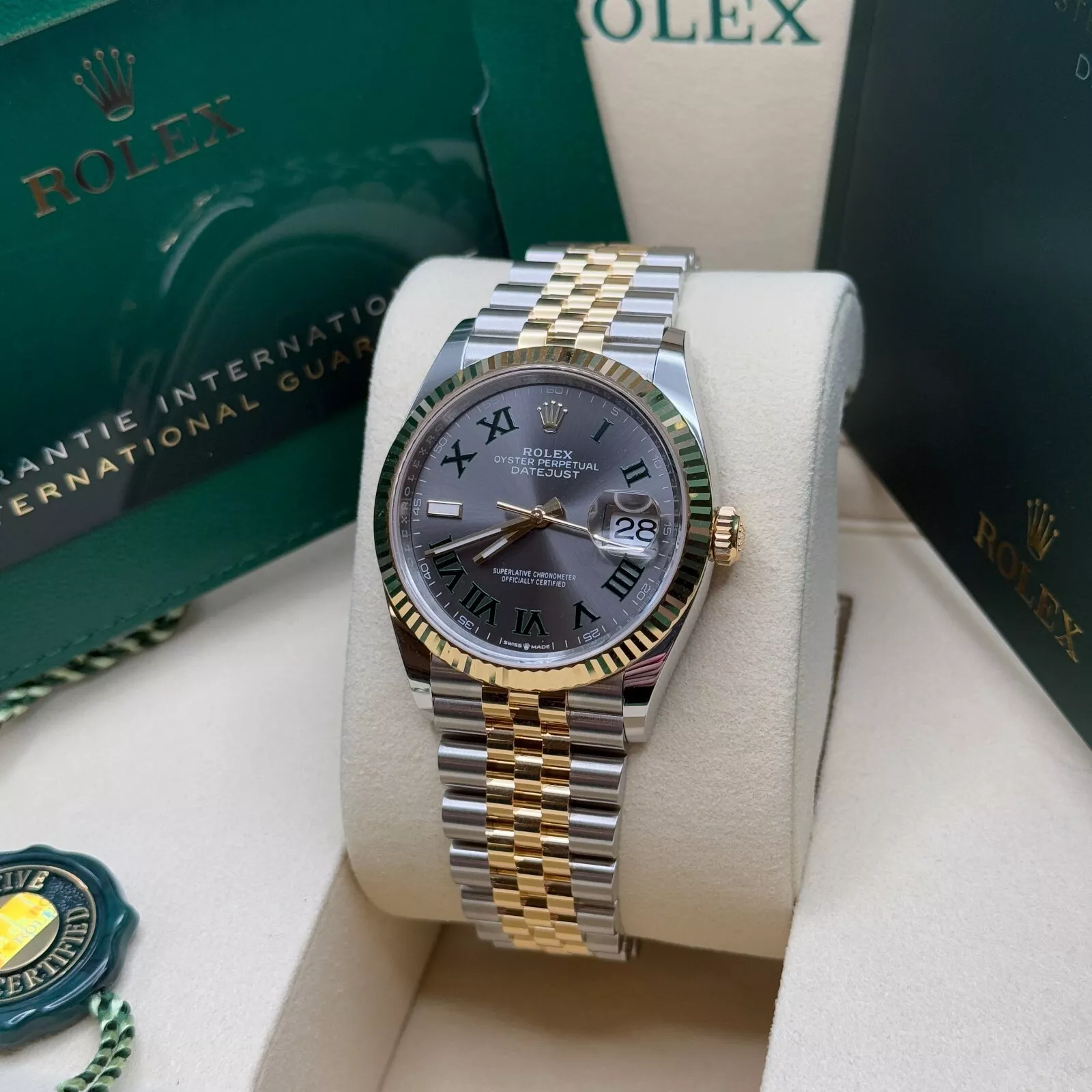 Rolex Datejust 36mm 126233 Wimbledon Slate Dial Oyster Bracelet Watch - Image 5