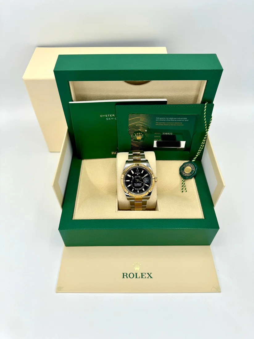 Rolex Sky-Dweller 42mm 336933-0003 Two-Tone Yellow Gold Black Dial Jubilee - Image 7