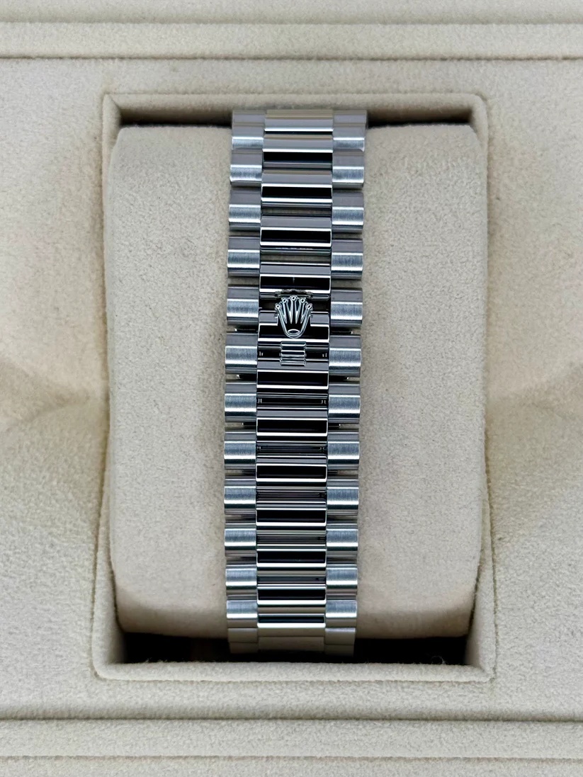 Rolex Day-Date "President" 40mm Platinum Ice Blue Roman Dial - 228236 - Image 6