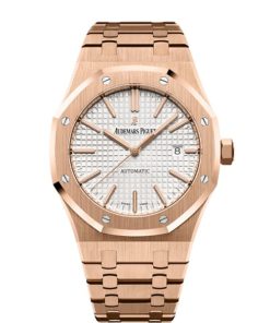 Audemars Piguet Royal Oak Self Winding Silver-toned dial 41mm Rose Gold Watch 15400OR.OO.1220OR.02