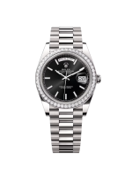 Rolex  Day-Date 40mm 228349RBR-0002 Bright Black Dial President Bracelet