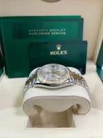 Rolex  Datejust 36mm 126283 Silver Dial Diamond Bezel Jubilee Bracelet Watch