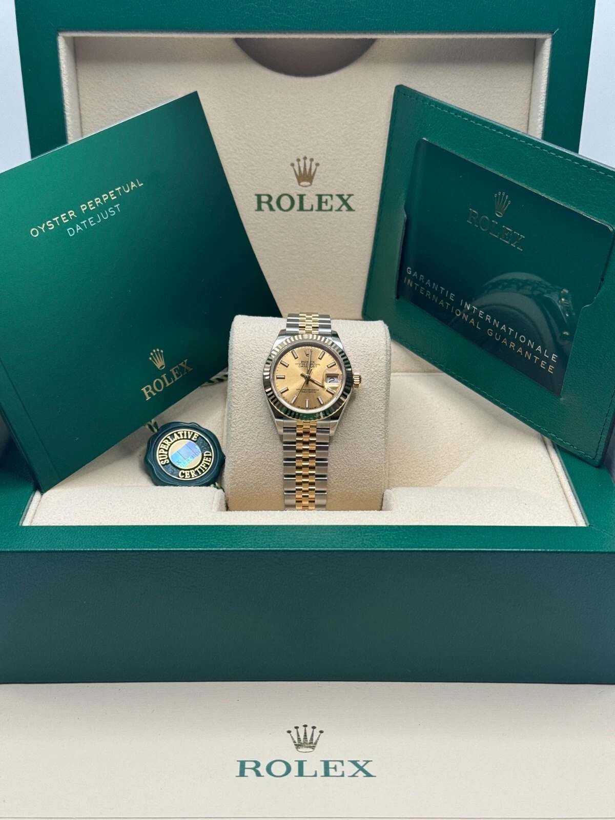 Rolex Lady-Datejust 28mm 279173 Champagne Index Dial Oyster Bracelet - Image 14