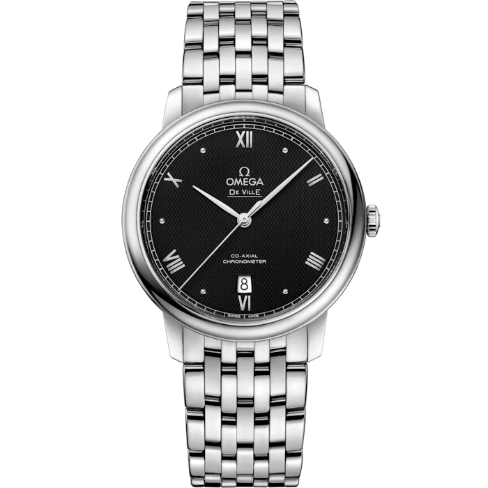 Omega De Ville Prestige 39.5 mm Black Dial Stainless Steel Bracelet 424.10.40.20.01.002