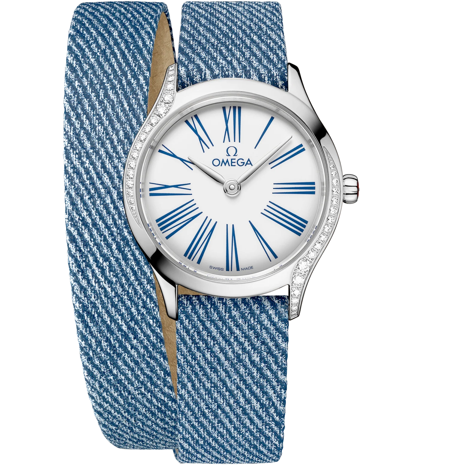 Omega De Ville Mini Trésor 26mm White Dial with Diamonds Stainless Steel Strap 428.17.26.60.04.009