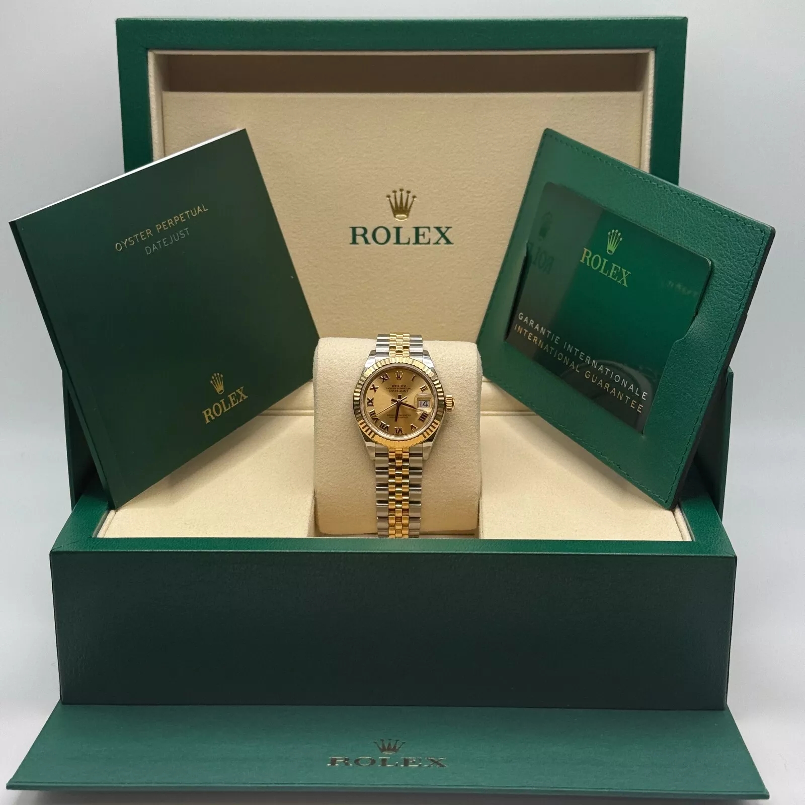 Rolex Lady-Datejust 28mm 279173 Champagne Roman Dial Oyster Bracelet - Image 11