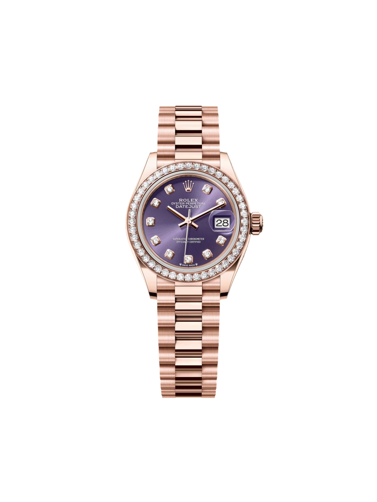 Rolex Lady-Datejust 28mm 279135RBR Aubergine Diamond Dial - Image 2