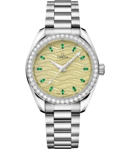 Omega Seamaster Aqua Terra 150M 34 mm Green Dial with Diamonds Canopus Gold™ Bracelet 220.55.34.20.60.002