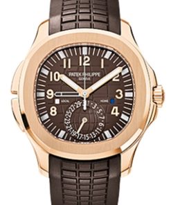 Patek Philippe Aquanaut Brown Embossed Arabic Dial Rose Gold Composite Men's Watch 5164R-001