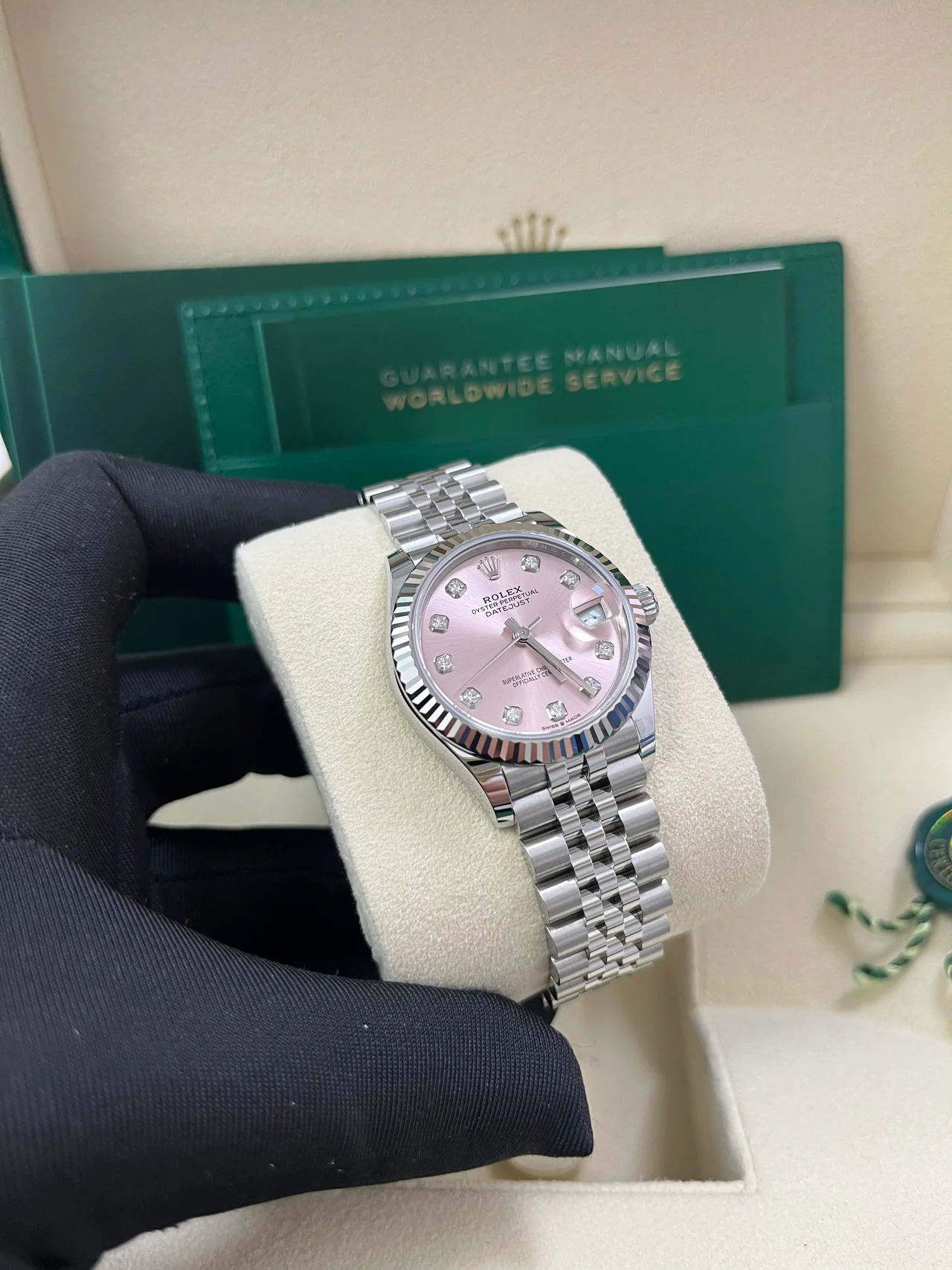 Rolex Lady-Datejust 28mm 279174 Pink Diamond Dial Oyster Bracelet - Image 10
