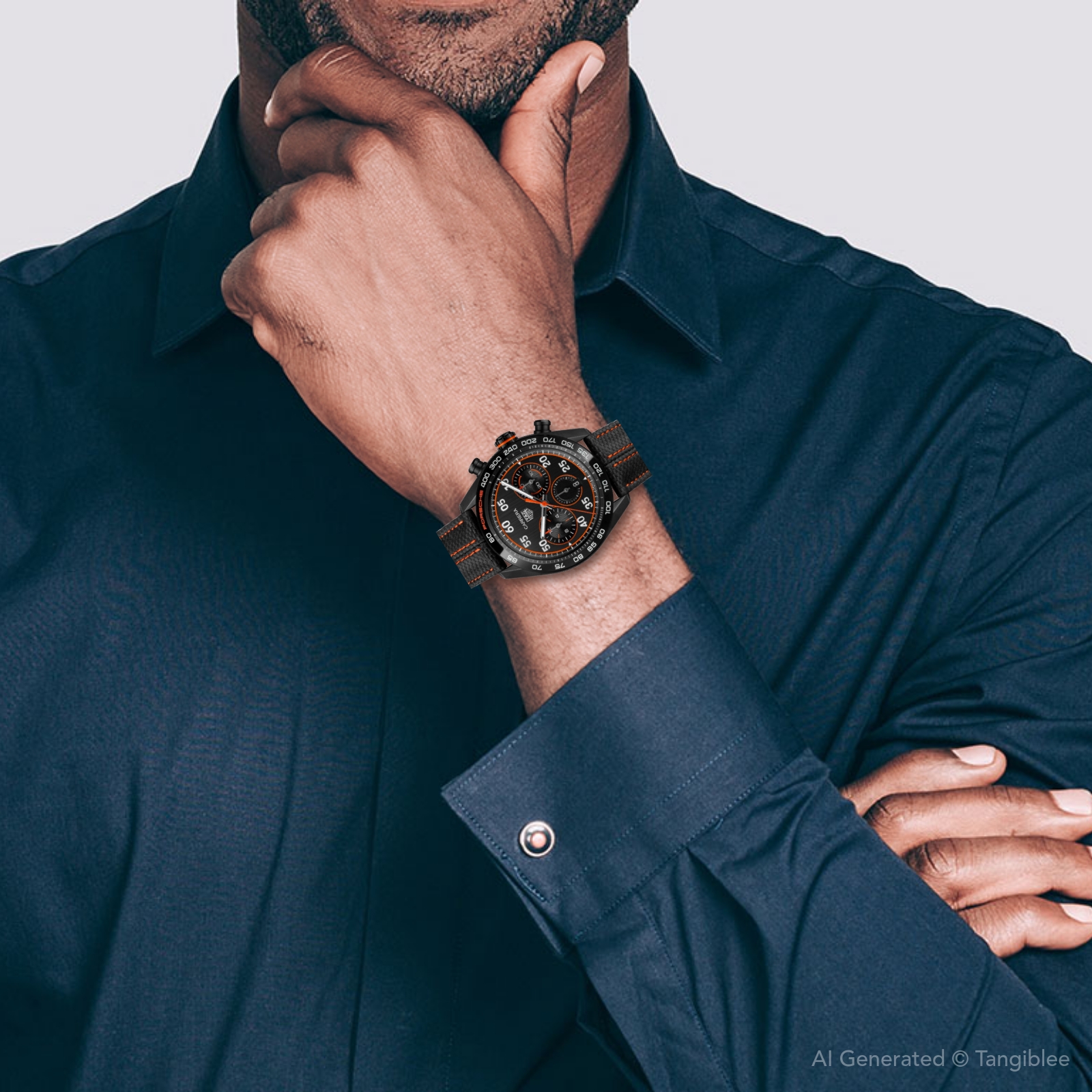 TAG Heuer Carrera Chronograph x Porsche Orange Racing Men's Watch CBN2A1M.FC6526 - Image 7