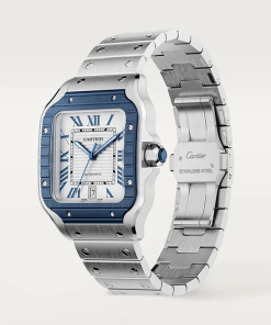Alternative view of Cartier SANTOS Blue PVD Bezel 39.8mm