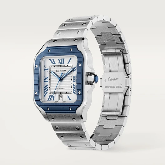 Cartier SANTOS Blue PVD Bezel 39.8mm - Image 2