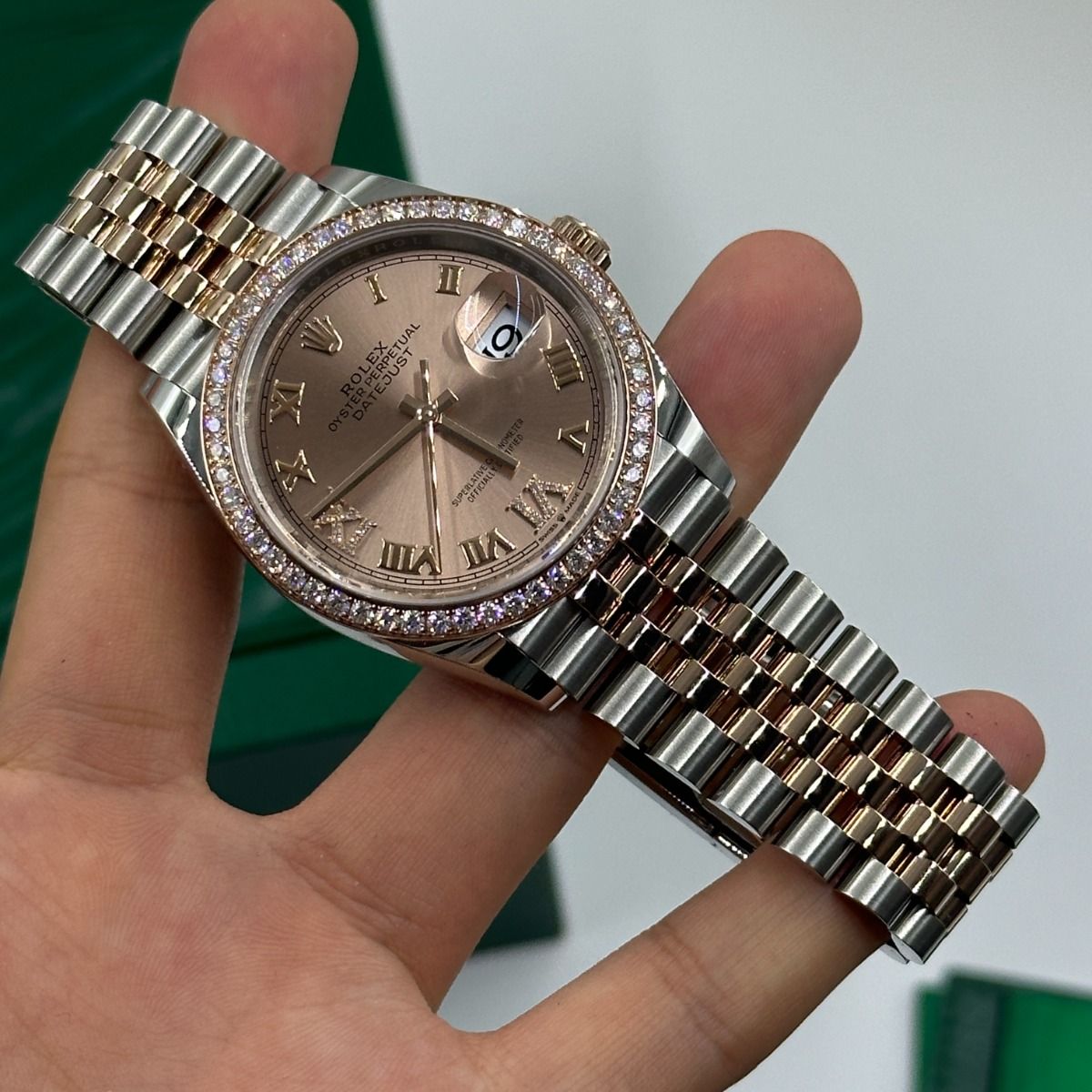 Rolex Datejust 36mm 126281 Rose Dial Oyster 36mm Bracelet - Image 10