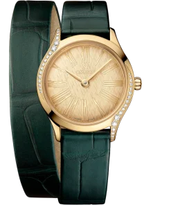 Omega De Ville Mini Trésor 26 mm Yellow Dial with Diamonds Moonshine™ 18k Rose Gold Strap 428.58.26.60.99.002